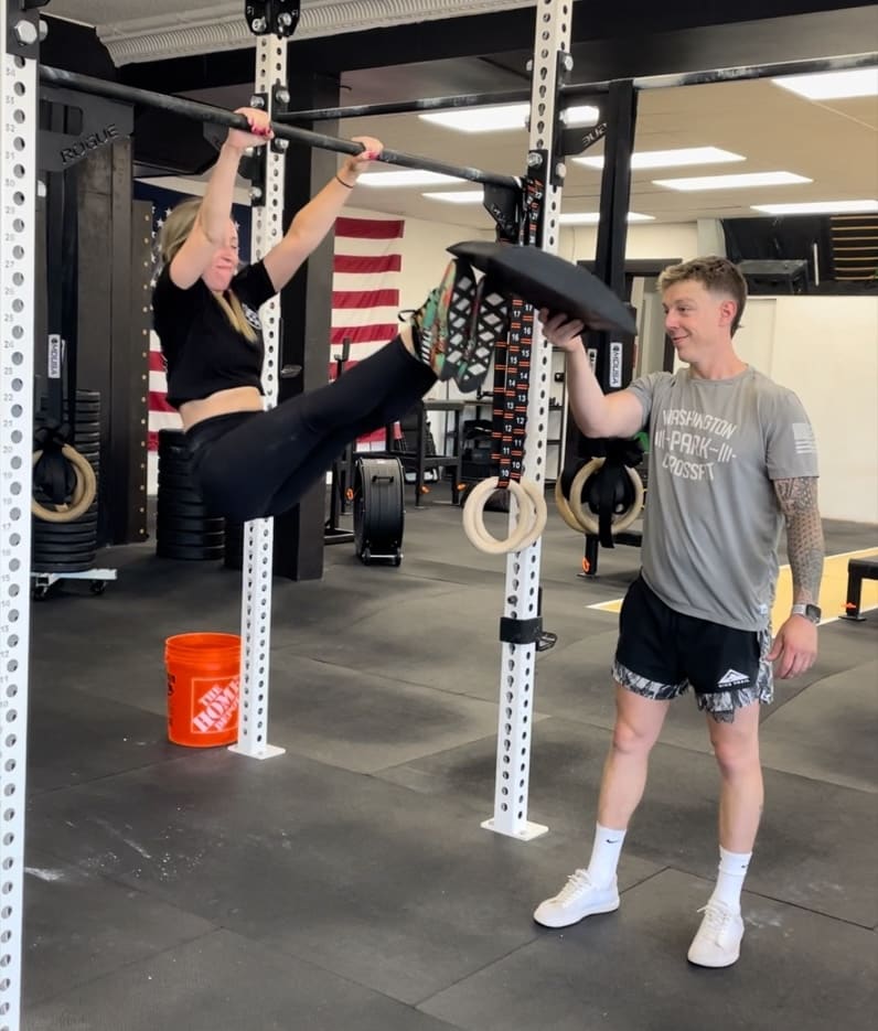 Weight plates on the rig at Washington Park CrossFit